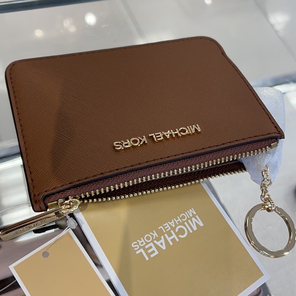 Michael Kors Jet Set Travel Small Leather Top Zip Coin Pouch With ID - Picture 5 of 11